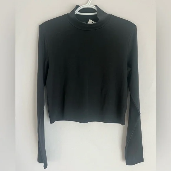 Zara Black Cropped Long Sleeve Shirt - Picture 4 of 8